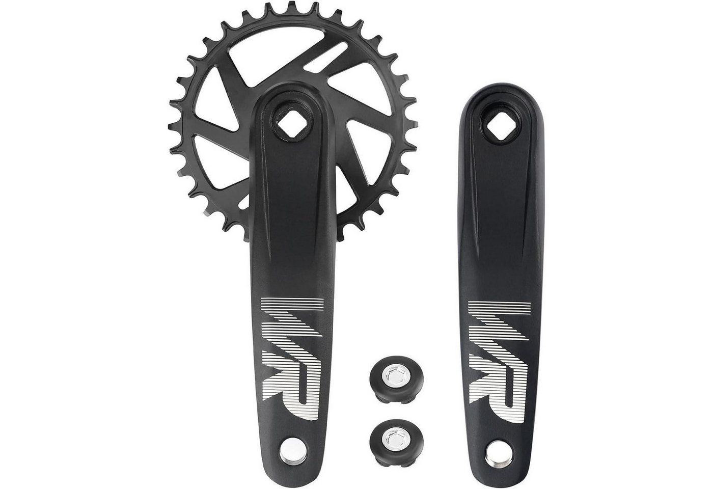 LuxusKollektion Fahrradkurbel Kurbelgarnitur 170mm 34T 36T 38T SingleSpeed MTB BMX Rennrad 32T Bild 3