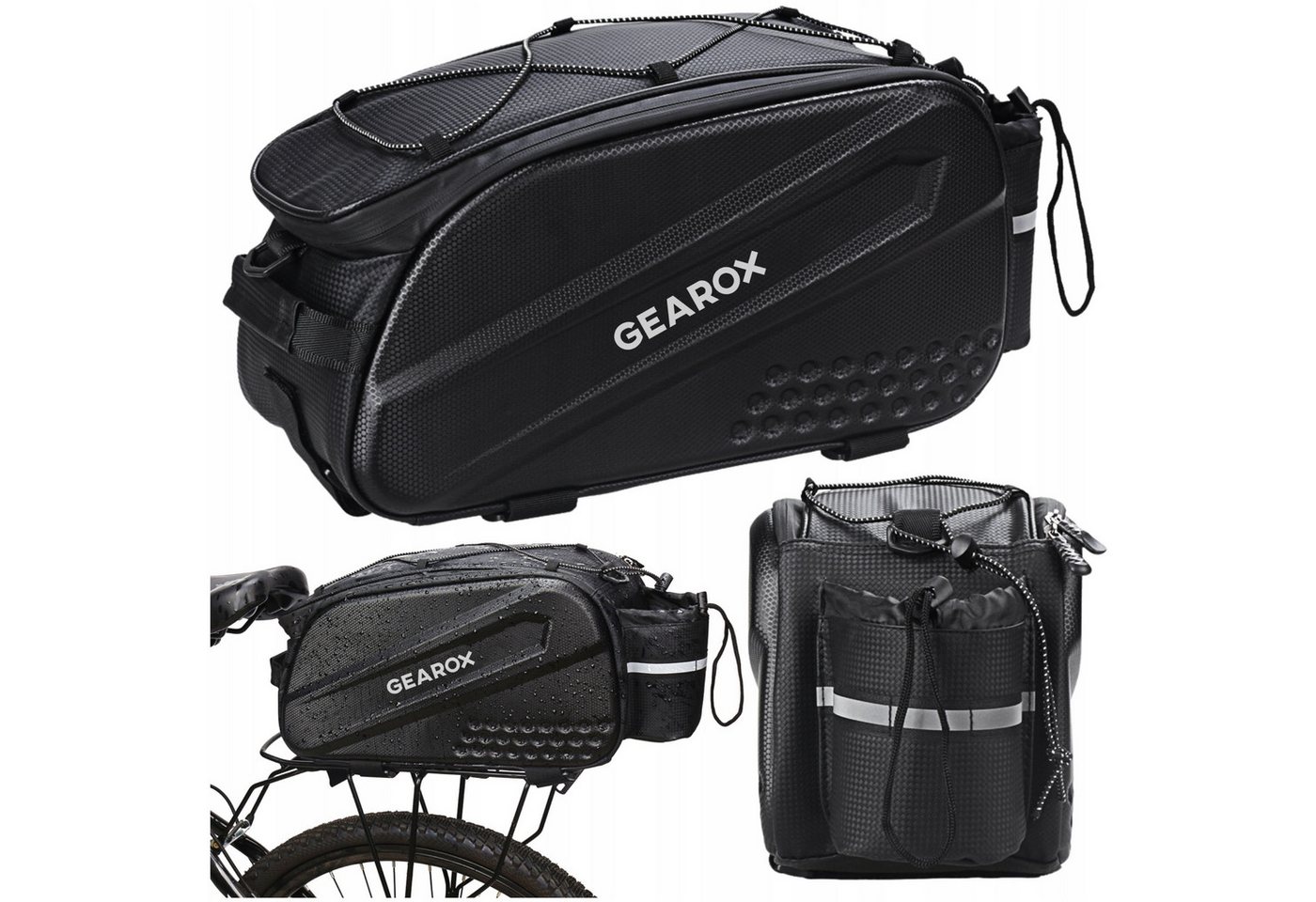 Festivalartikel Fahrrad-Gepäckträger Wasserdichte Fahrradtasche Gepäckträger 10L Gepäckträgertasche EVA (1-St) Bild 3