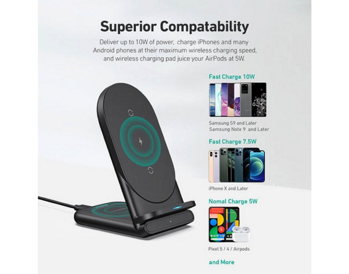 AUKEY Wireless Charger (2-in-1 Aircore Series Kabellos Ladestation) Bild 3