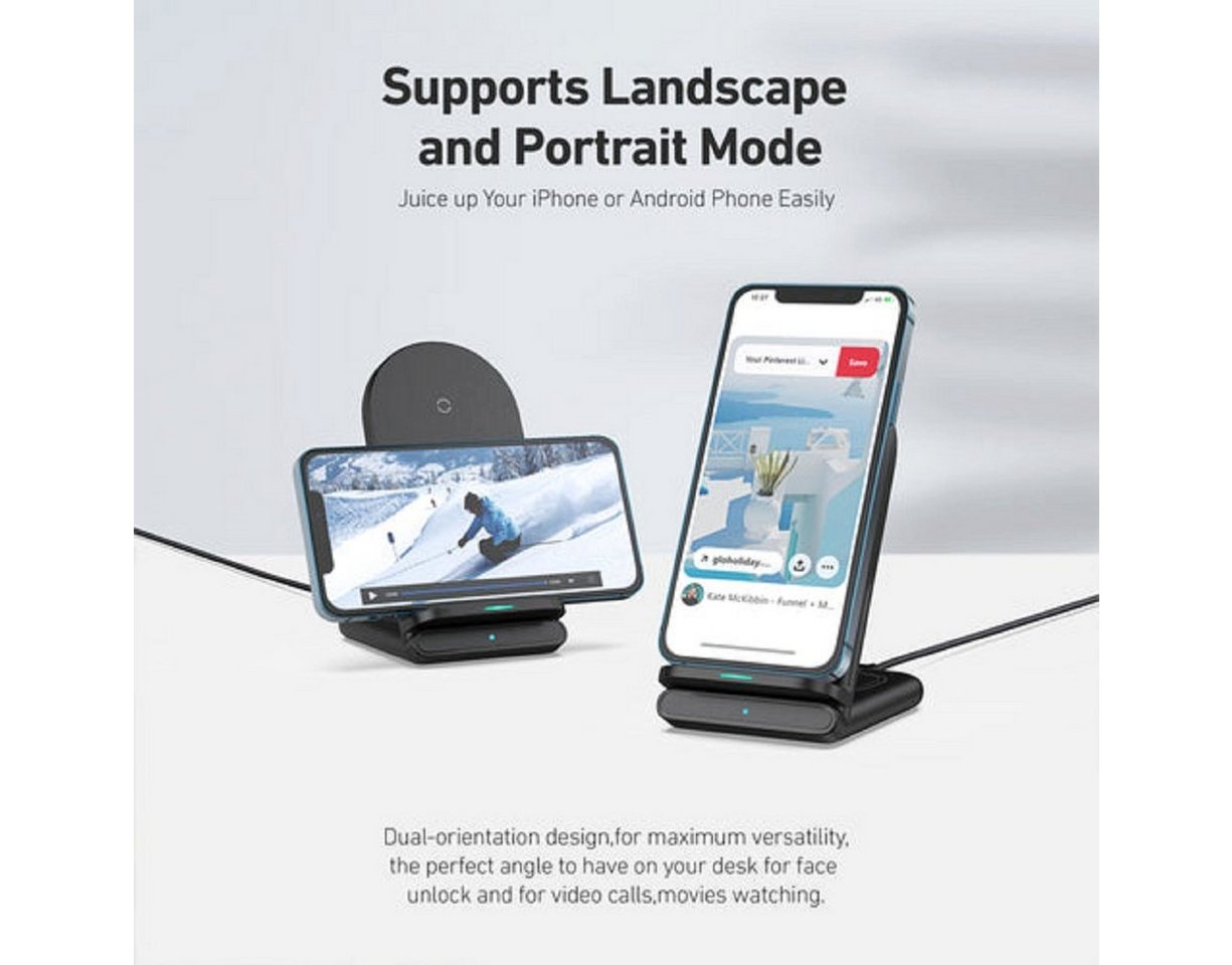 AUKEY Wireless Charger (2-in-1 Aircore Series Kabellos Ladestation) Bild 5