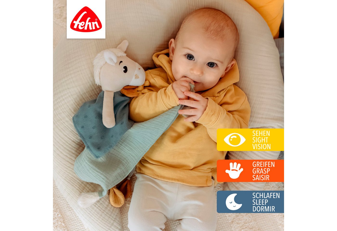 Fehn Kuscheltuch Pferdinand, Pferd Deluxe Bild 2