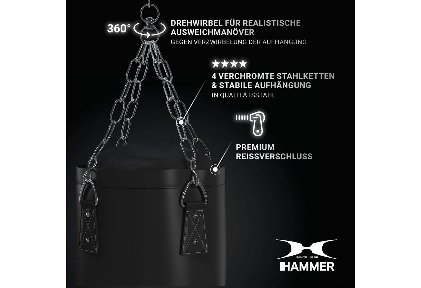 Hammer Boxsack Black Kick