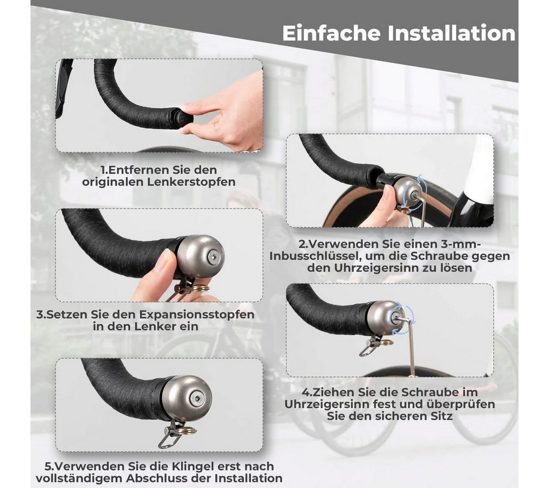 ROCKBROS Fahrrad-Gepäckträger Rockbros Fahrradklingel Rennrad für 22,2mm Dropbar Lenker Bild 2