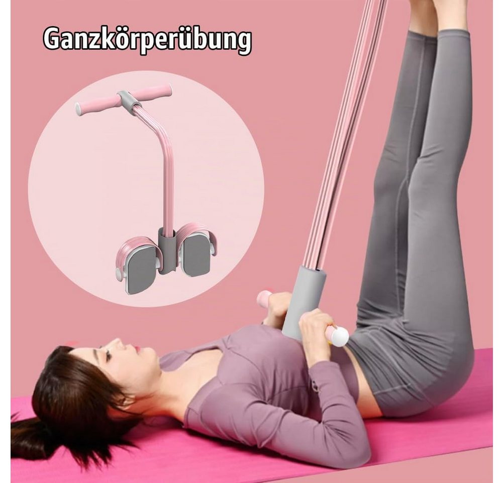 FELIXLEO Multitrainer Bauchtrainer Sit-Up Trainingsgeräte Bodybuilding Expander 6 Tubes, (1-St) Bild 2