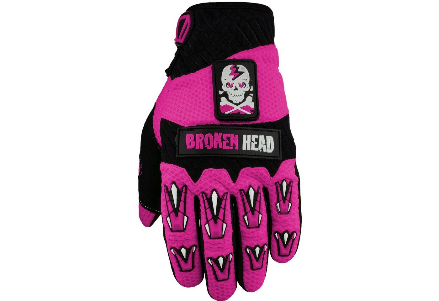Motorradhandschuhe Faustschlag pink Weiteneinstellung