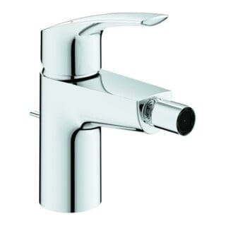 Eurosmart 1-Loch-Einhand-Bidetbatterie, Chrom, Temperaturbegrenzer, Zugstangen-Garnitur - Grohe