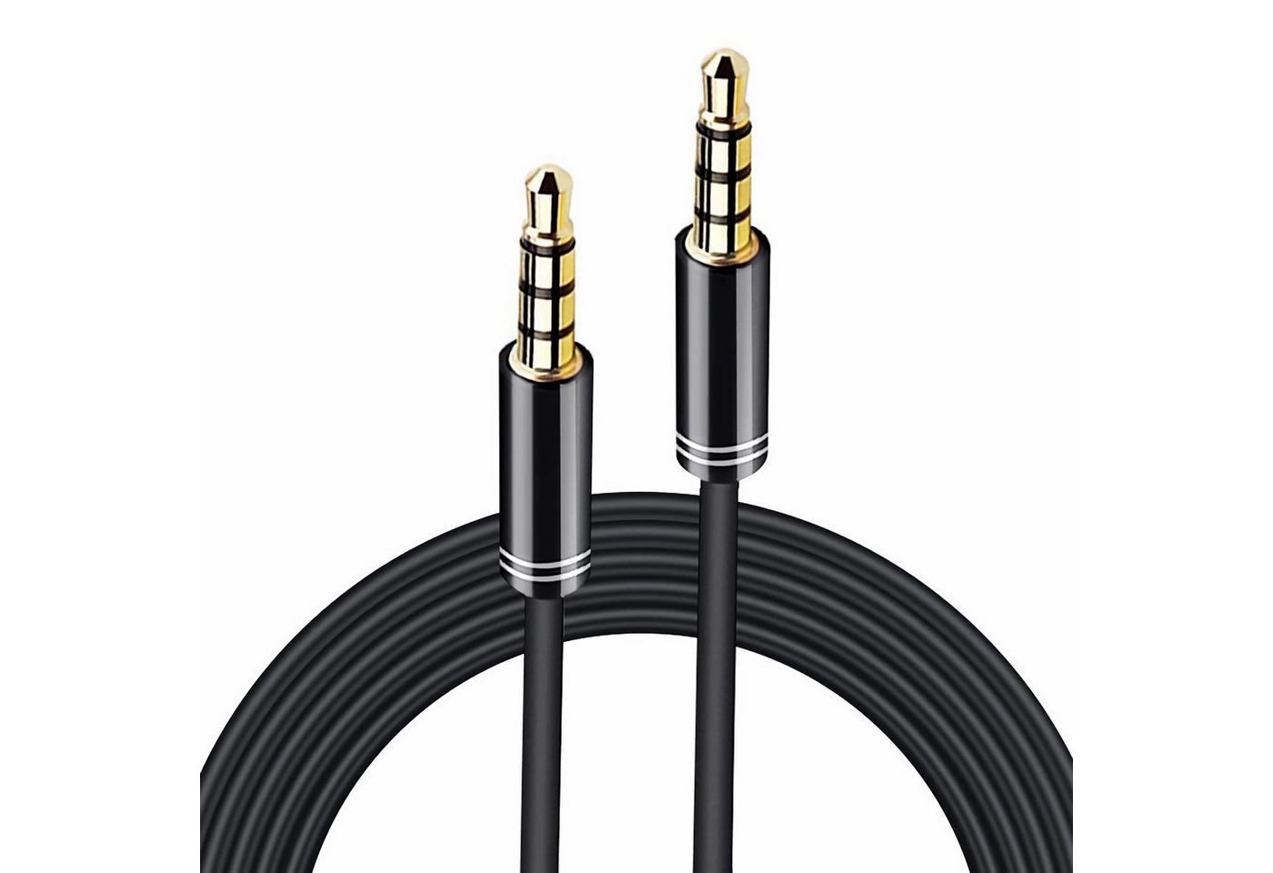 Bolwins F95 3,5mm AV Audio Video Adapterkabel fürs Auto DVD Player Headset Audio- & Video-Kabel, 3,5 mm TRRS Stecker (4-polig), 3,5 mm TRRS Stecker (4-polig) (100 cm), Audio- und Videoübertragung in einem Kabel, vergoldete Kontakte Bild 4