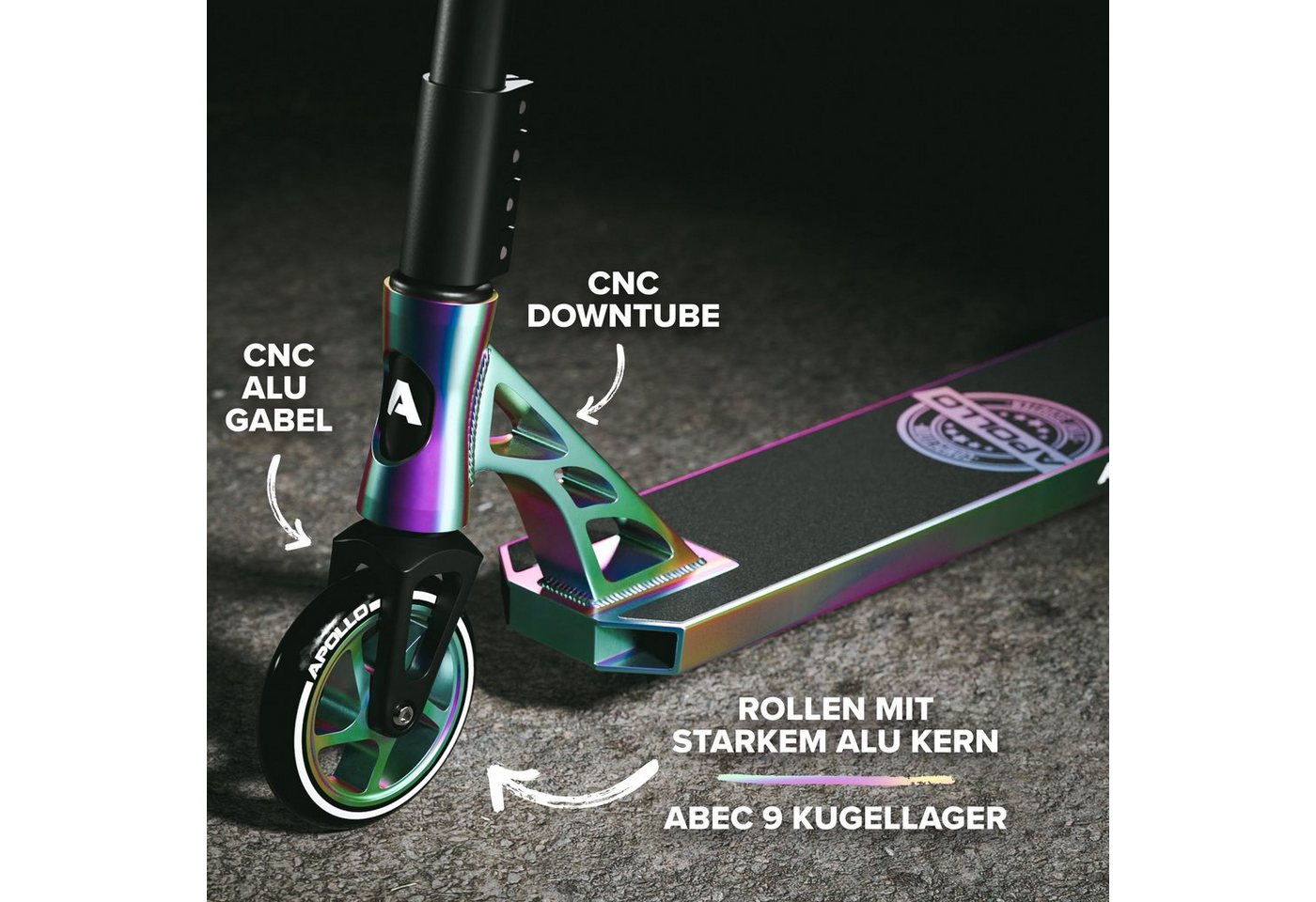 Apollo Stuntscooter Stunt Scooter Genesis Pro X Competition -, High End Roller Bild 5