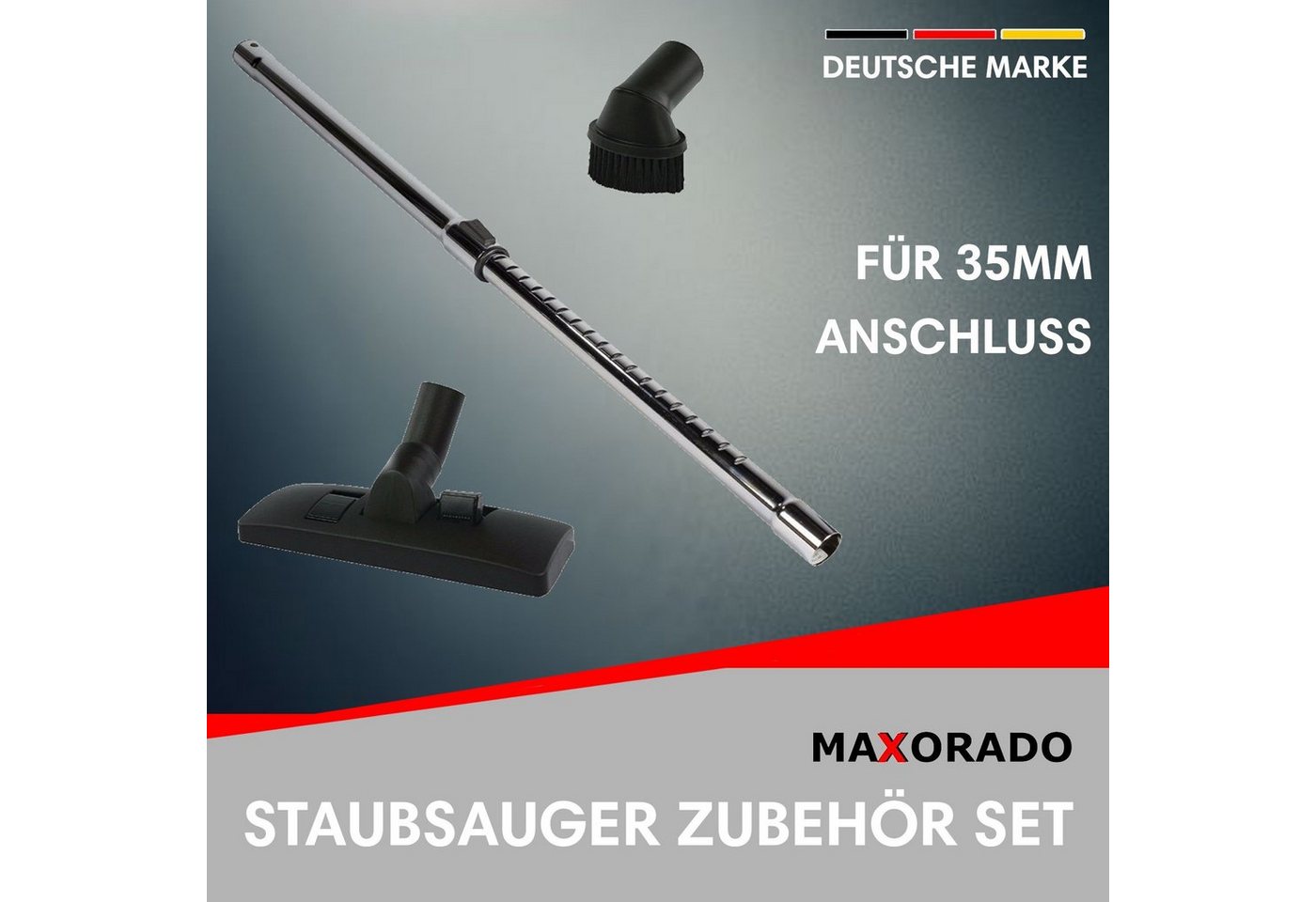 Maxorado Staubsaugerdüsen-Set 35mm Staubsaugerrohr Kombidüse für Staubsauger EIO ECO Öko-Lux Topo