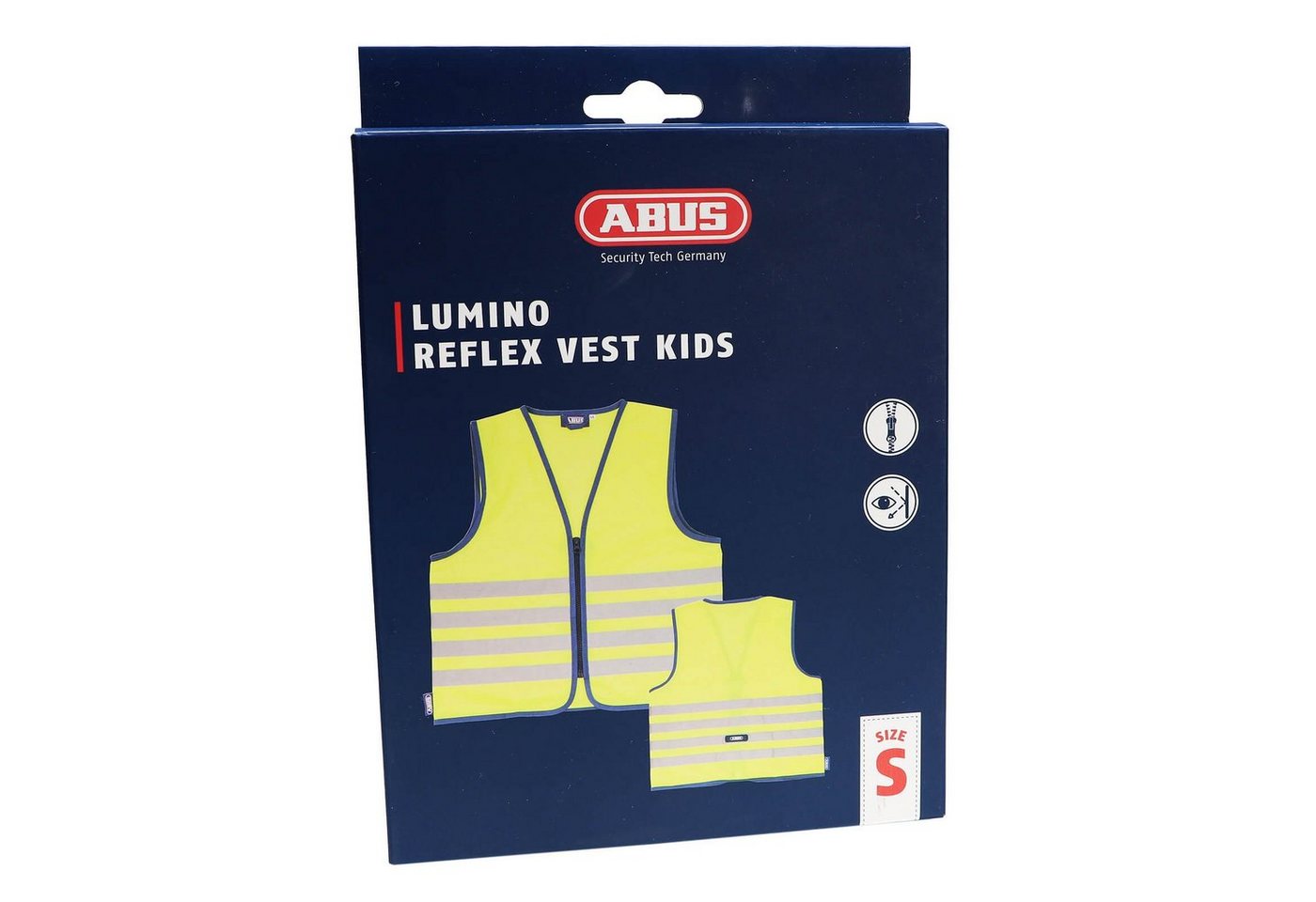 ABUS Warnweste ABUS Kinder Warnweste Lumino Reflex mit Reflektoren und Reflektoren, Fluoreszierend