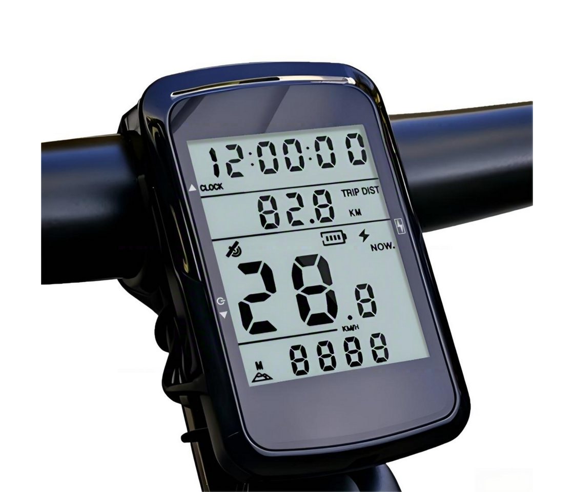 Fyrove Fahrradcomputer kabellos mit 2,4 Zoll LCD Display, USB-C Ladefunktion (Fahrradtacho mit Hintergrundbeleuchtung, 1200mAh), Geschwindigkeitsmesser Kilometerzähler für MTB Rennrad Citybike Bild 4