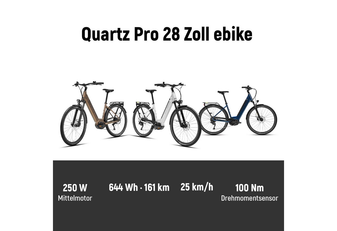 DERUIZ E-Bike Cityrad 28 Zoll Quartz Pro 2026, 100 Nm Mittelmotor, 644 Wh, bis 161 km, 9 Gang SHIMANO Shimano CUES RD-U3020 Schaltwerk, Kettenschaltung, Mittelmotor, 644 Wh, (Drehmomentsensor, Aluminiumrahmen, Elektrofahrrad), Tiefeinsteiger, Mittelmotor, Schwalbe Reifen, Gepäckträger bis 25 kg