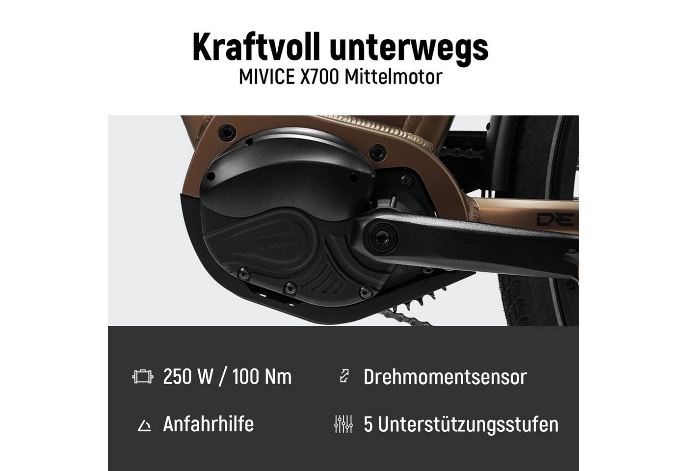 DERUIZ E-Bike Cityrad 28 Zoll Quartz Pro 2026, 100 Nm Mittelmotor, 644 Wh, bis 161 km, 9 Gang SHIMANO Shimano CUES RD-U3020 Schaltwerk, Kettenschaltung, Mittelmotor, 644 Wh, (Drehmomentsensor, Aluminiumrahmen, Elektrofahrrad), Tiefeinsteiger, Mittelmotor, Schwalbe Reifen, Gepäckträger bis 25 kg Bild 5