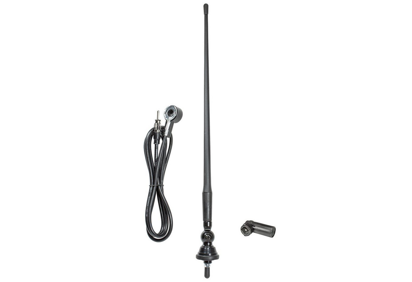 tomzz Audio Hochflexible Universal Gummi Antenne AM/FM UKW ca. 1,3m Kabel DIN+ISO Autoradio-Ersatzantennenstab Bild 4
