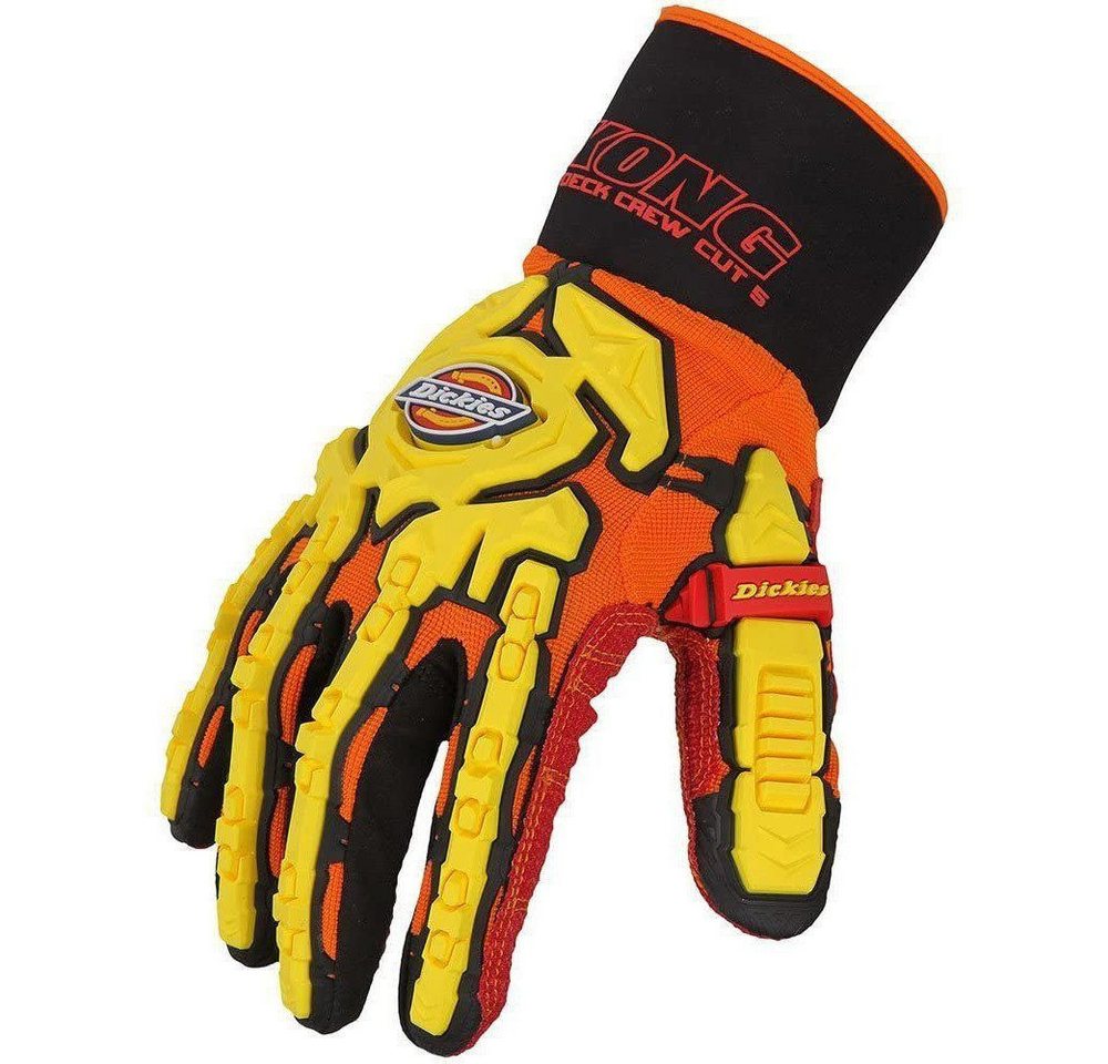 Dickies Schnittschutzhandschuhe Schutzhandschuh Deckorange Arbeitshandschuh Motorcross Racing, S Sicherheitshandschuh Handschutz Montage Handschuhe