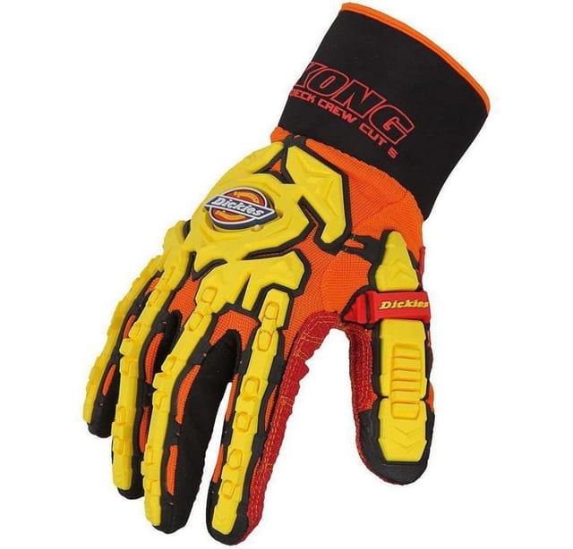 Dickies Schnittschutzhandschuhe Schutzhandschuh Deckorange Arbeitshandschuh Motorcross Racing, S Sicherheitshandschuh Handschutz Montage Handschuhe