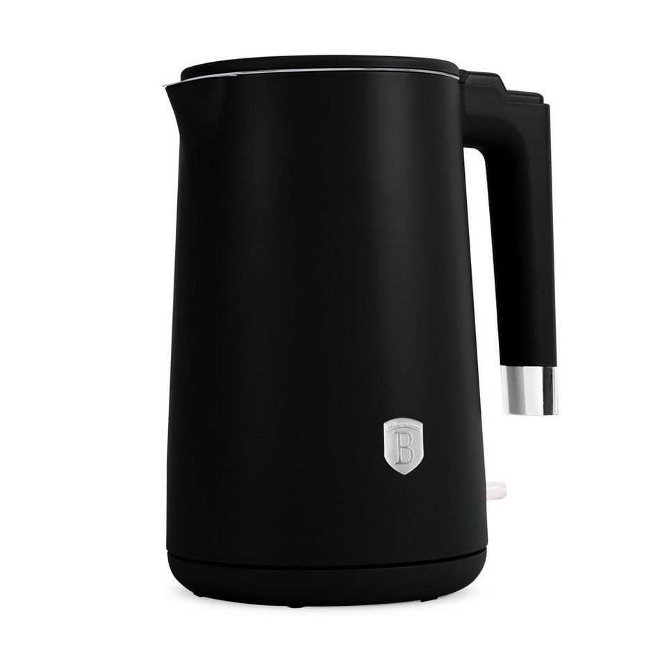 BerlingerHaus Wasserkocher Mattschwarz, 1,7 l, 1800 W, Schnellheizfunktion