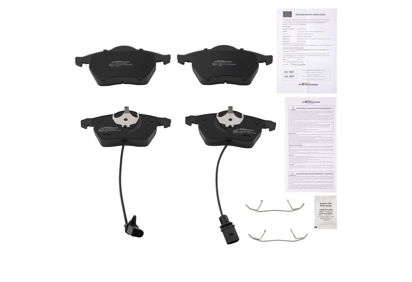 maXpeedingrods Bremsbelag, Bremsbeläge Bremsbelagsatz Vorne For Audi A4 A6 Seat Skoda VW Passat