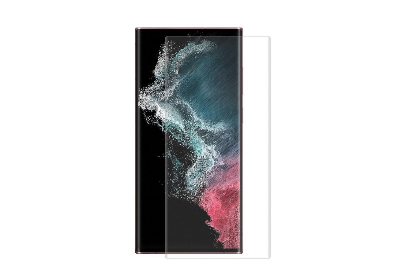 Protectorking Schutzfolie 1x Hydrogel-Glass für Samsung Galaxy S22 Ultra Selbstheilend für Micro, (1-Stück), 3D-KLAR Bild 4