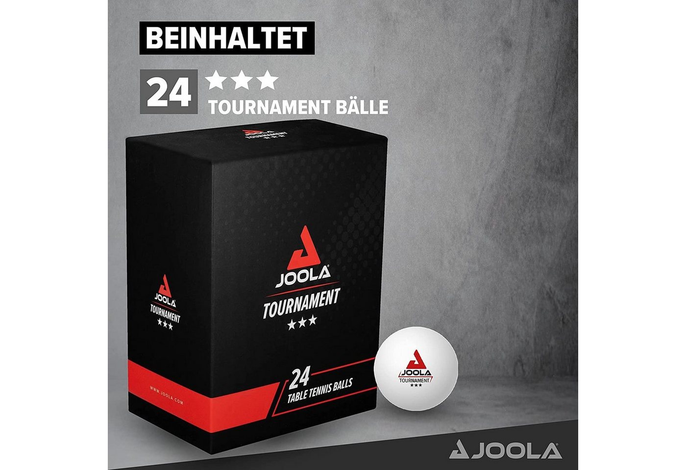 Joola Tischtennisball Tischtennisbälle TOURNAMENT*** 40+ WH CT24, Tischtennis Bälle Tischtennisball Ball Balls Bild 3