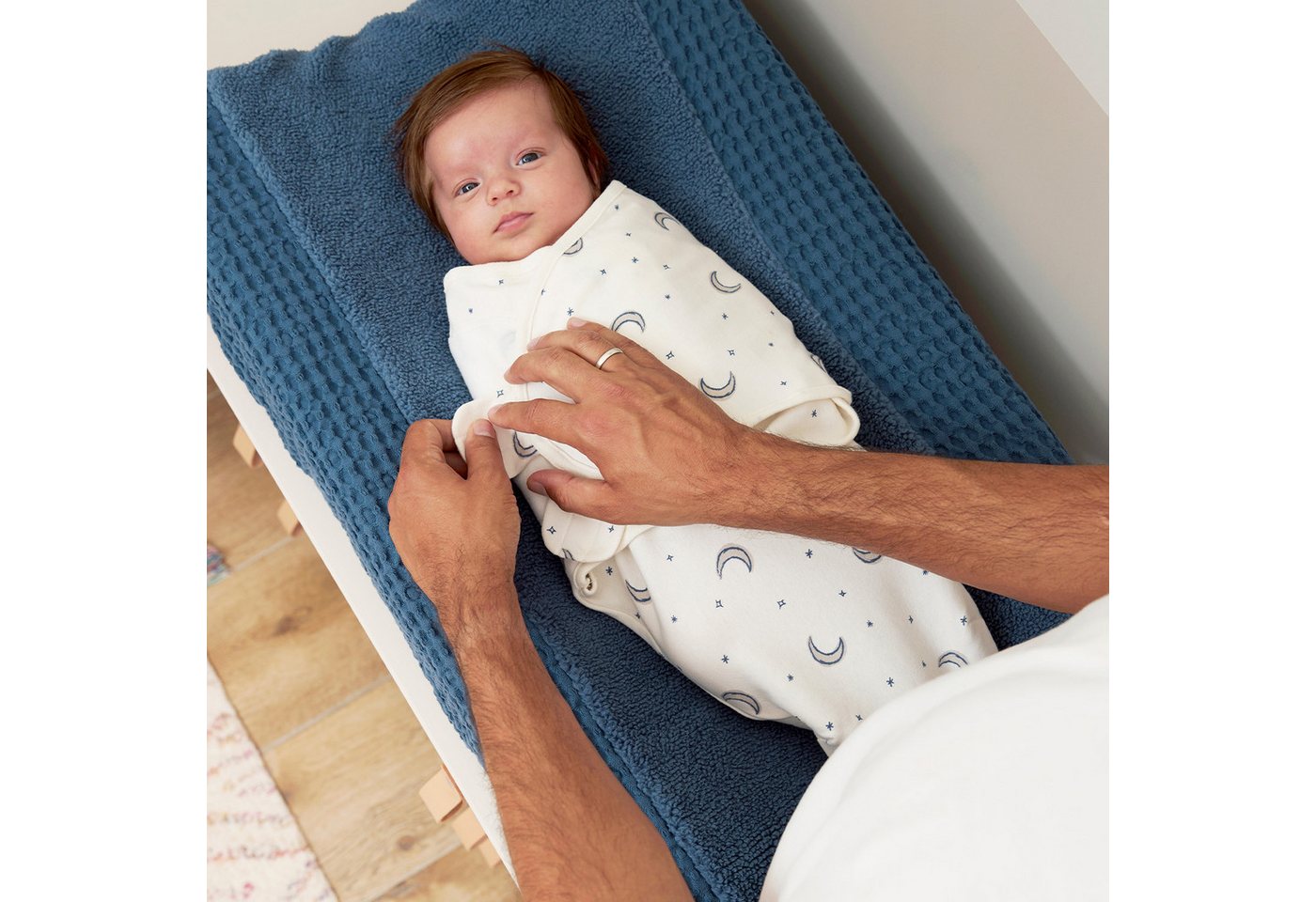 Meyco Baby Pucksack Moon Indigo (100% Baumwolle, 1 tlg), 4-6 maanden - 1-pack Bild 5