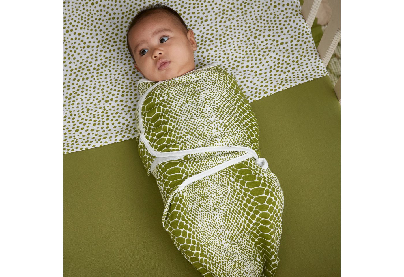 Meyco Baby Pucksack Snake Avocado (100% Baumwolle, 1 tlg), 0-3 maanden - 1-pack Bild 2