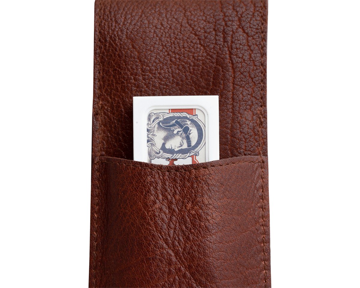 Rasierer-Etui Lederetui für Rasierhobel, braun.