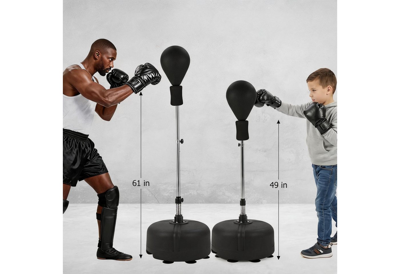 GarveeMore Boxsack Boxball-Set mit PU-Boxball höhenverstellbar Bild 3