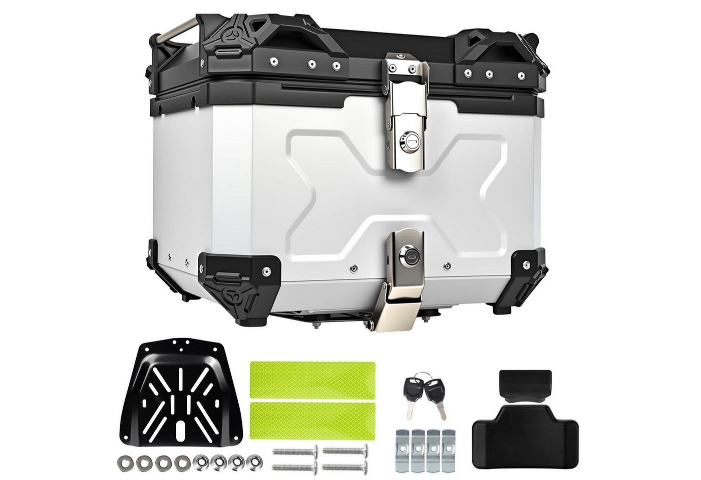 GarveeMore Topcase 55L Motorrad Topcase Heck Tourenbox Mit Schloss