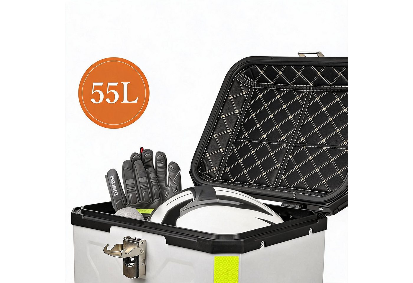 GarveeMore Topcase 55L Motorrad Topcase Heck Tourenbox Mit Schloss Bild 2