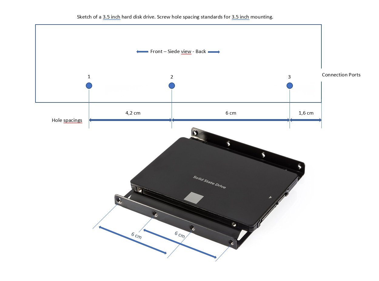 Poppstar Festplatten-Einbaurahmen, Einbau-Kit für interne 2,5 Zoll SSD-HDD inkl. Einbaurahmen, Schrauben Bild 3