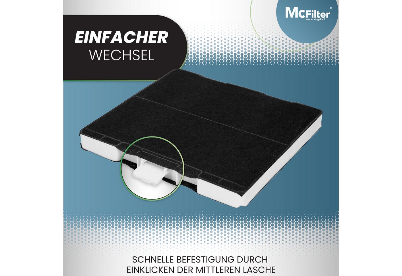 McFilter Aktivkohlefilter Kohlefilter Filter passend für Neff Bosch Siemens 00705431 11026769, Neff Z5101X1 Z5101X5 Z5105X5, Siemens LZ53251 LZ53250 LZ53650 Bild 2