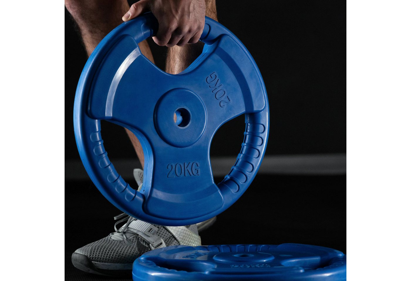 GORILLA SPORTS Hantelscheibe Hantelscheibe 30/31 mm Gummi Gripper 1,25-25 KG, 1.25 kg Bild 2