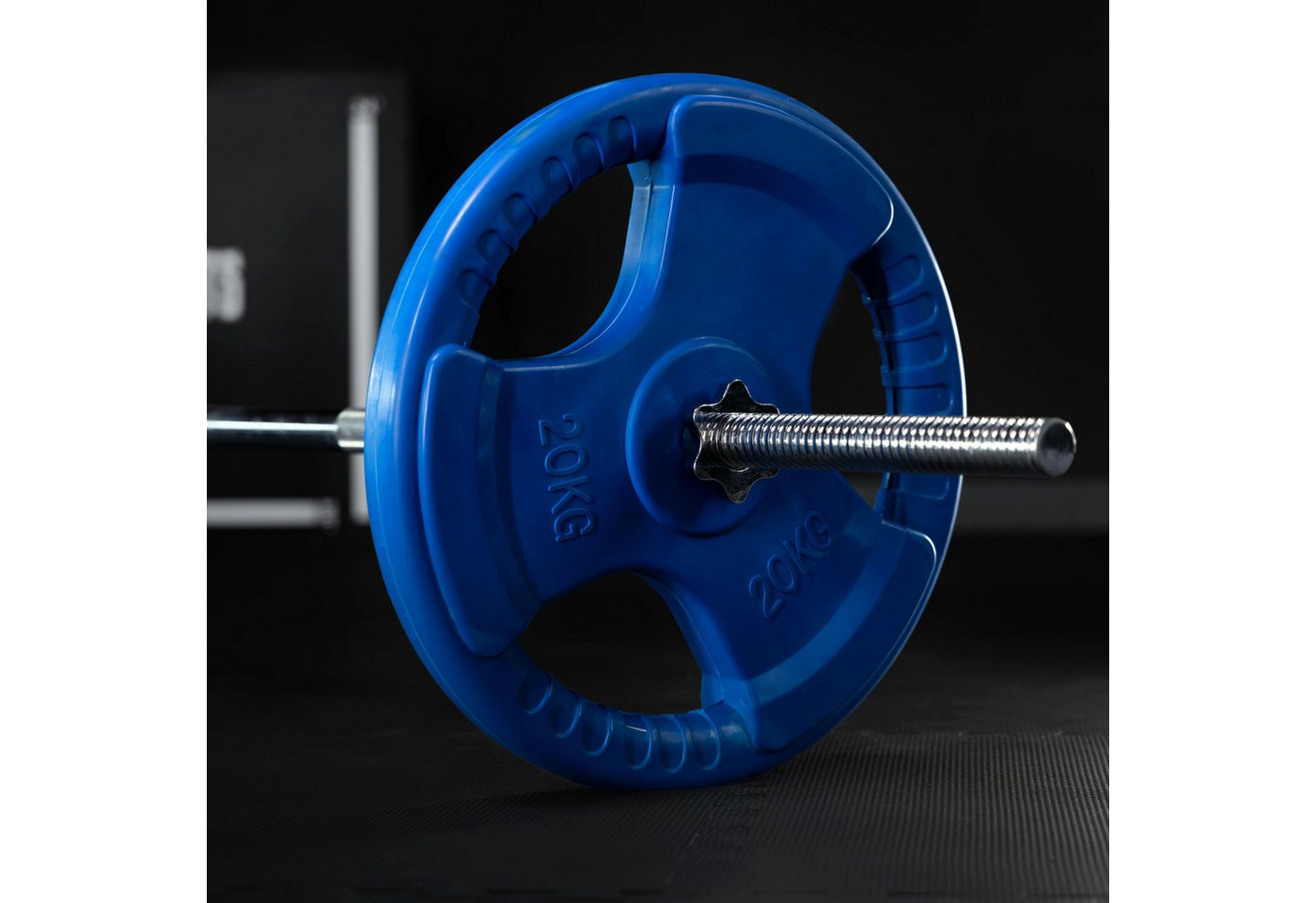 GORILLA SPORTS Hantelscheibe Hantelscheibe 30/31 mm Gummi Gripper 1,25-25 KG, 1.25 kg Bild 3