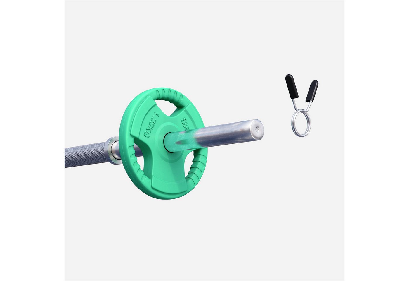 GORILLA SPORTS Hantelscheibe Hantelscheibe 30/31 mm Gummi Gripper 1,25-25 KG, 1.25 kg Bild 4