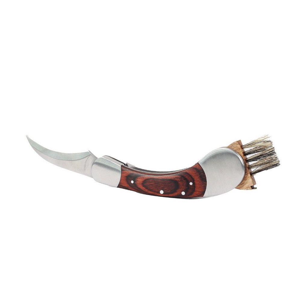 Dönges Taschenmesser Pilzmesser mit Bürste, klappbar, inkl. Tasche