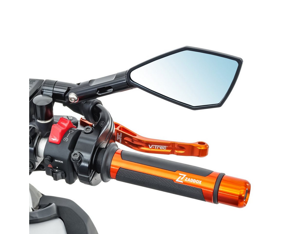 Zaddox Lenkervorbau Lenkergriffe Motorrad # orange DK937 Bild 3