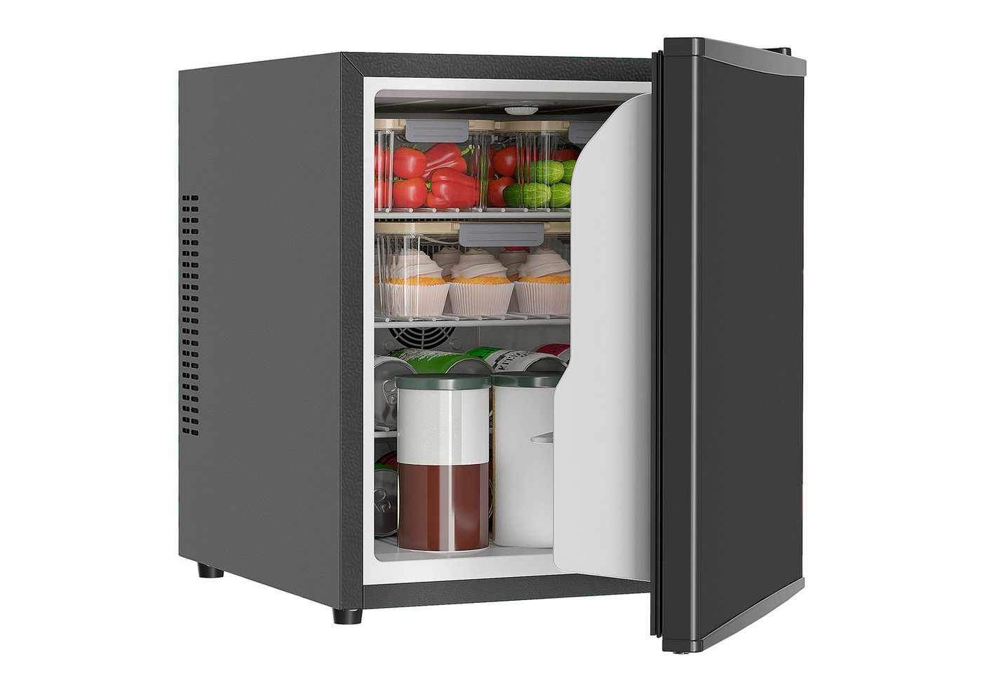 HOMCOM Table Top Kühlschrank Mini Kühlschrank 800-299V90BK, 51.3 cm hoch, 43 cm breit, Kompaktes Design, leiser Betrieb, energieeffizient Bild 4