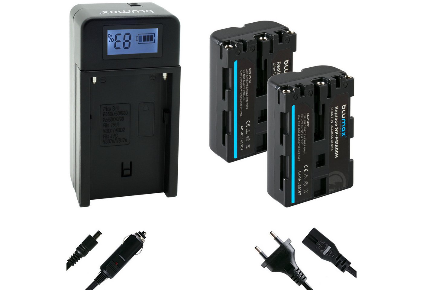 Blumax Akku passend für Sony FM500H 1400 mAh (7,2V) Kamera-Akku Bild 2