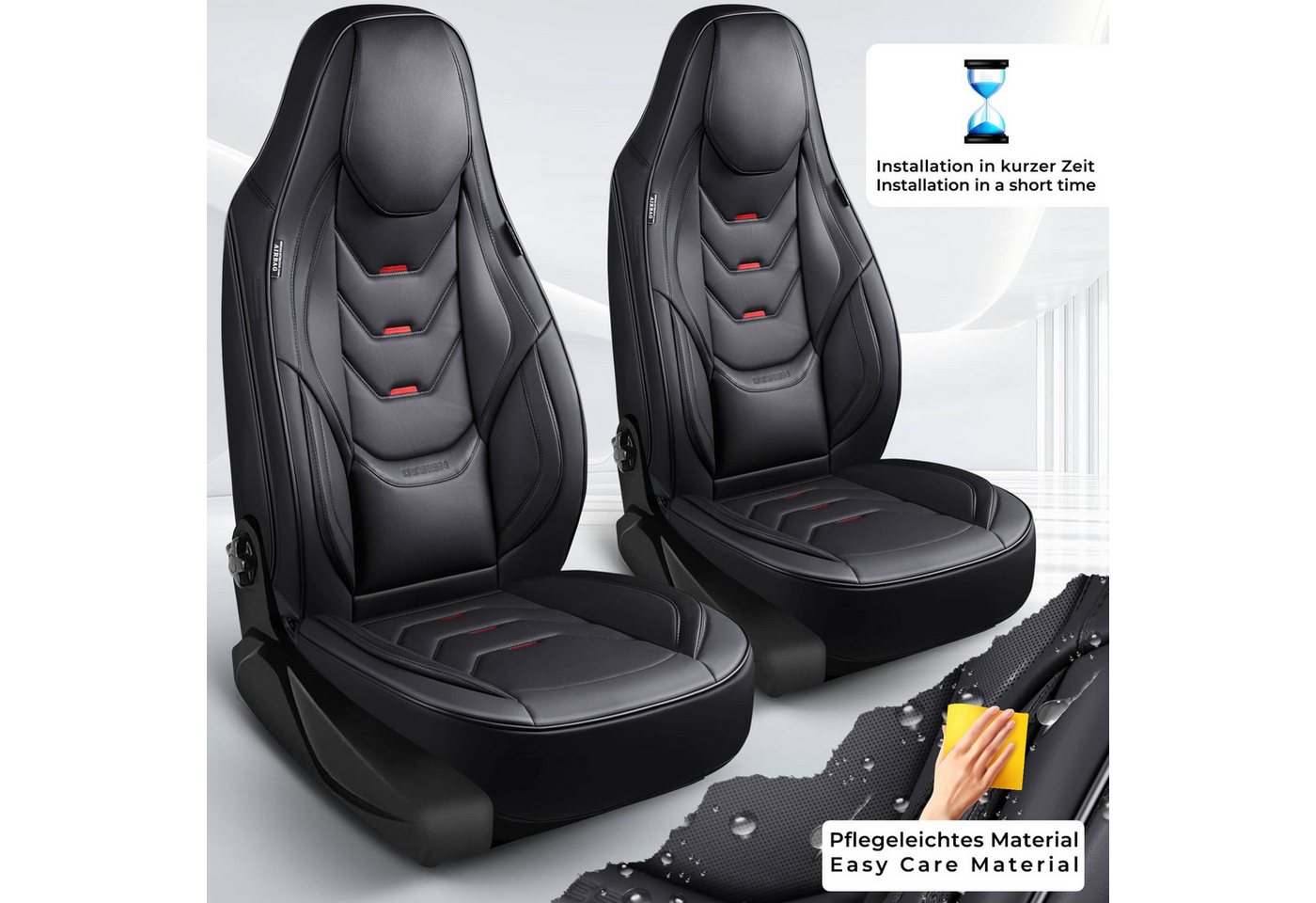 BREMER SITZBEZÜGE Autositzbezug für Mercedes CLA C117 Bj 2013-18 LT1, Set, 2-tlg., Schonbezüge Sitzbezüge Fahrer und Beifahrer, in Schwarz