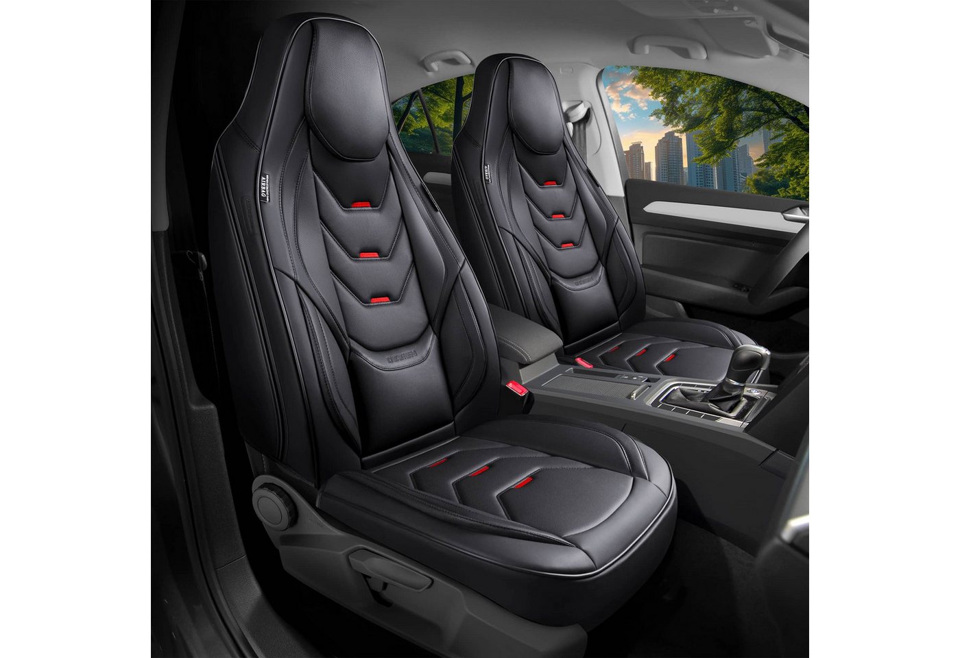 BREMER SITZBEZÜGE Autositzbezug für Mercedes CLA C117 Bj 2013-18 LT1, Set, 2-tlg., Schonbezüge Sitzbezüge Fahrer und Beifahrer, in Schwarz Bild 3
