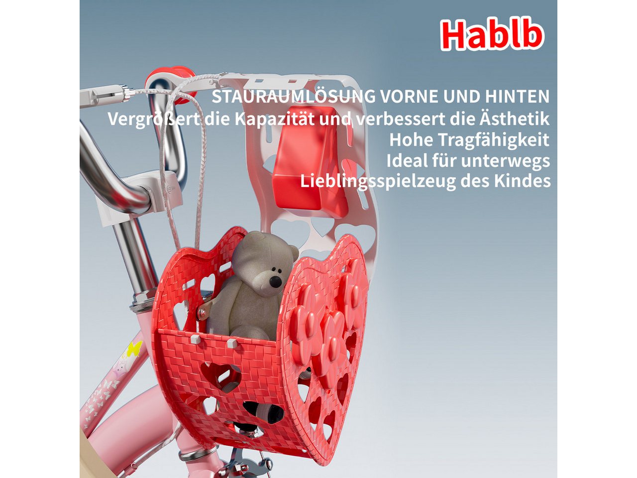 Habib Gruppe Kinderfahrrad Prinzessin Mädchen 12 14 16 Zoll ab 3 Jahre, Kinderfahrrad Mädchen ab 3 Jahre im Prinzessin-Design Bild 5