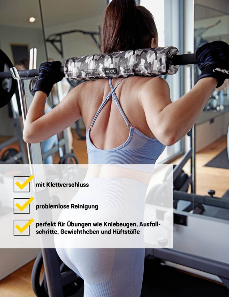 JELEX Langhantelstange Strength Fitness Squat Pad Langhantelpolster, Nackenpolster mit weichem Schaum-Innenmaterial Bild 5