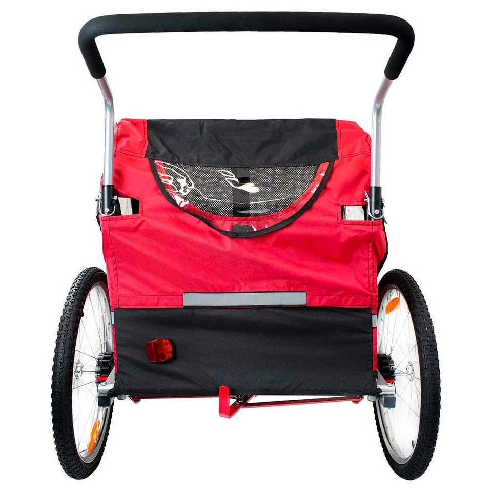 DOTMALL Fahrradkinderanhänger Fahrradanhänger für 2 Kinder,klappbar, UV-Schutz, Sicherheitsflagge