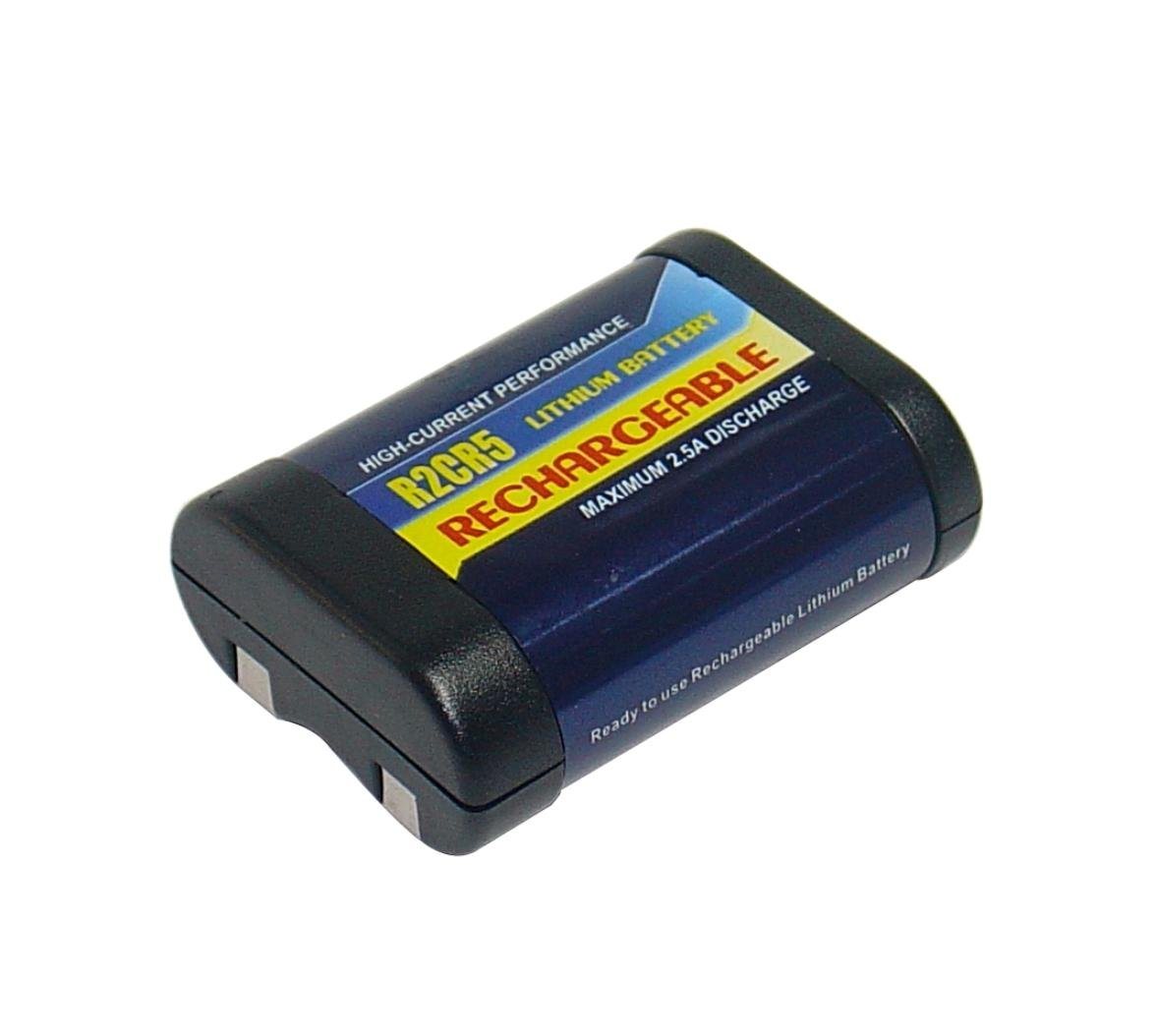 PowerSmart 2CR5 CBFR008EB Kamera-Ladegerät (für NIKON F50 F50D 2CR5 DL245 und 1 pc R2CR5 Akku)