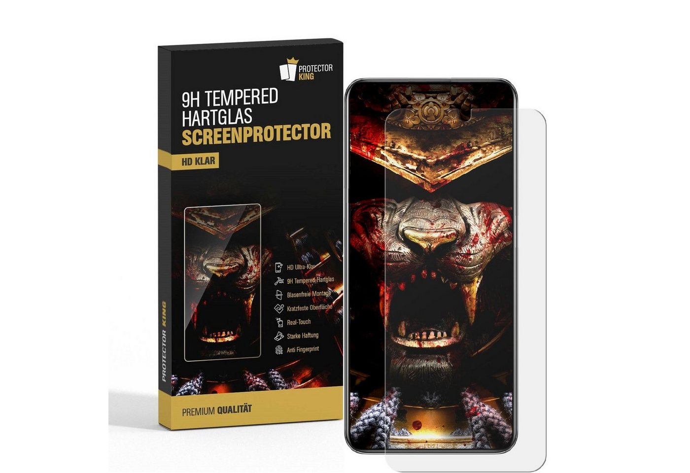 Protectorking Schutzfolie 1x 9H Panzerglas für Samsung Galaxy A13 4G Displayschutz Panzerfolie, (1-Stück), Displayschutzglas, Schutzglas Echtglas Tempered 9H Härte HD-KLAR Bild 2