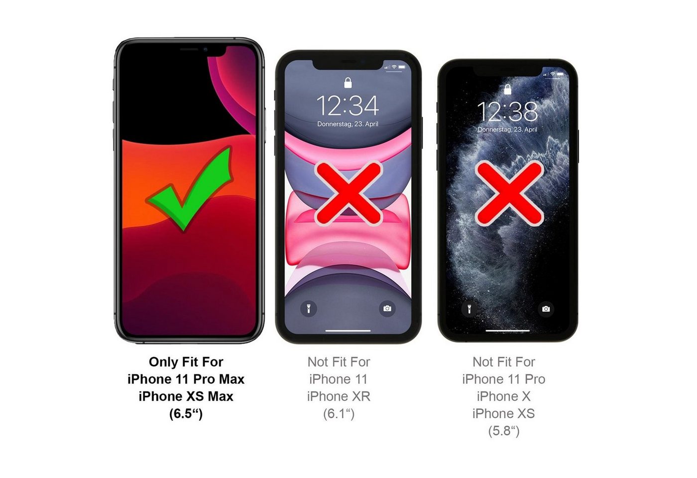 CoolGadget Schutzfolie Panzerfolie für Apple iPhone XS Max / 11 Pro Max, (9H Härtegrad, 2x Schutzglas, 1xReinigungset), Displayfolie Schutzfolie 2 Stück für iPhone 11 Pro Max Glas Folie Bild 3
