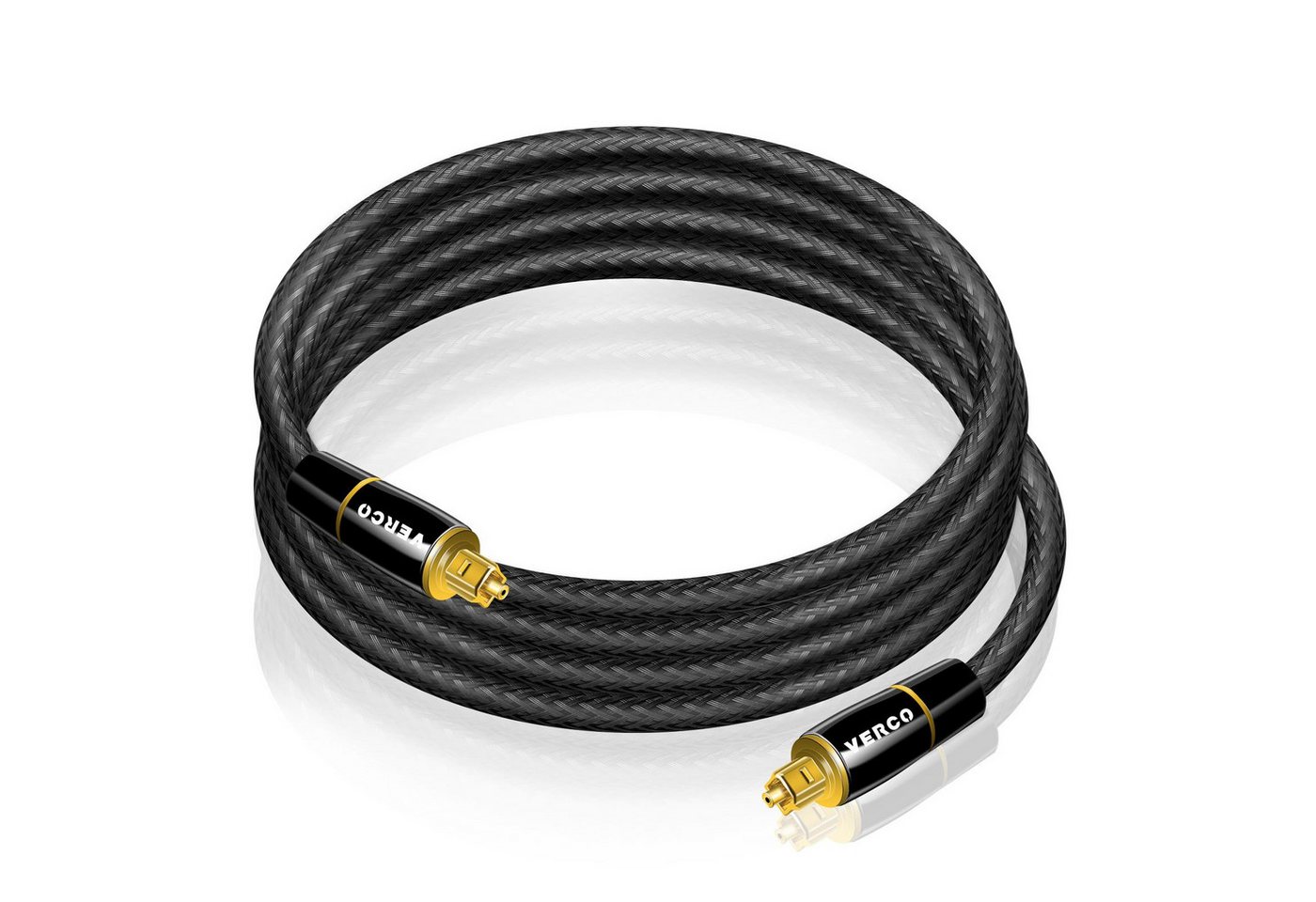 VERCO Digital Audio HiFi Kabel SPDIF LWL Optisches-Kabel, Toslink, (150 cm), F05 Standard Stecker Dolby TrueHD Dolby Digital 7.1 DTS kompatibel Bild 5
