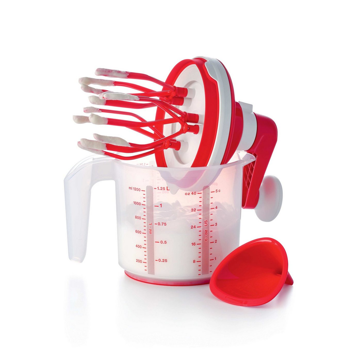 TUPPERWARE Handmixer Tupperware Chef Easy Mixx rot-weiß Sahne Eiweiß Schlagen Bild 2