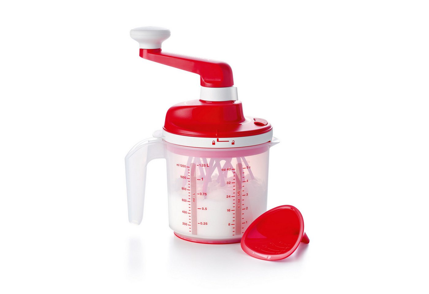 TUPPERWARE Handmixer Tupperware Chef Easy Mixx rot-weiß Sahne Eiweiß Schlagen Bild 3